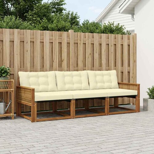  Set vanjskih sofa 3 kom. Prirodna i krem Cijene