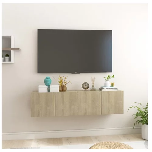  Viseča TV omarica 2 kosa sonoma hrast 60x30x30 cm