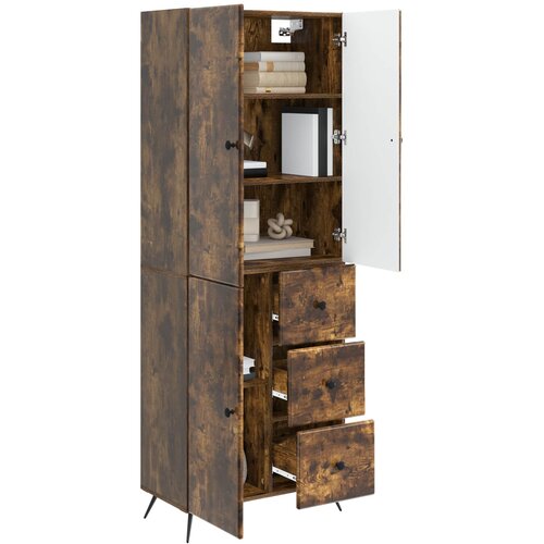  Set ormara 2 kom. Dimljeni hrast Konstruirano drvo Smeđa 66 x 34,5 x 90 cm Slike