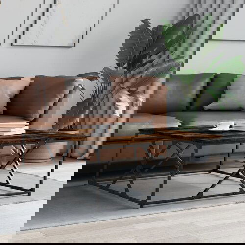 VidaXL Stolić za kavu boja hrasta 100 x 100 x 40 cm konstruirano drvo Slike