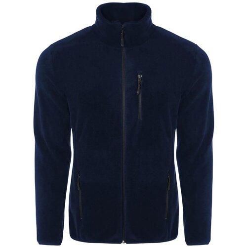 Dewberry 24601 5 Pocket Outdoor Full Zipper Fleece Jacket-NAVY BLUE Cene