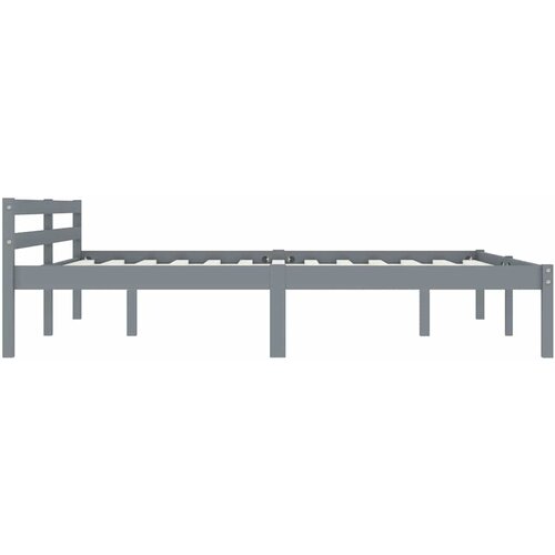  Okvir za krevet od masivne borovine sivi 160 x 200 cm Slike