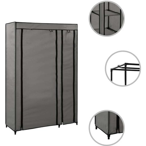 vidaXL 282425 Folding Wardrobes 2 pcs Grey 110x45x175 cm Fabric Cene