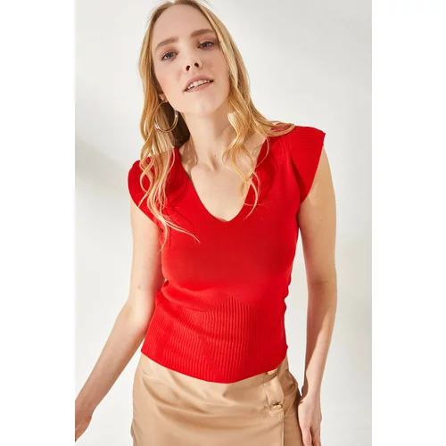 Olalook Blouse - Red - Slim fit