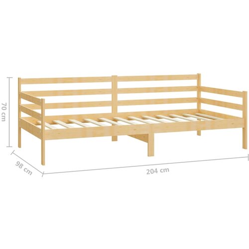  Dnevni ležaj s madracem 90 x 200 cm od masivne borovine Slike