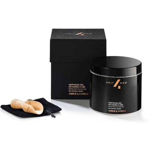 Unit4Men Bath Set Amber & Vanilla sol za kopel s konopljinim oljem Cene