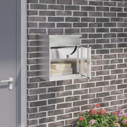 vidaXL Sandučić za pakete Crna 44 x 35 x 59 cm Nehrđajući čelik Cijene