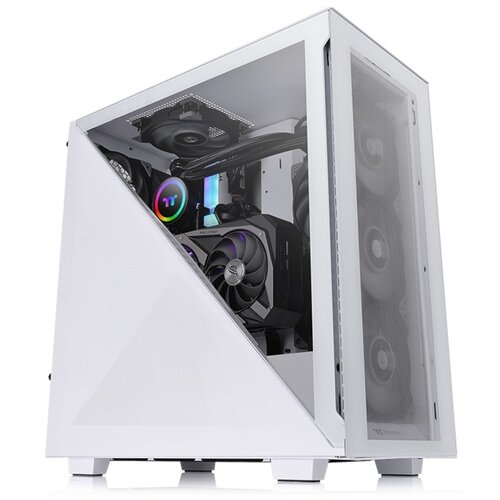 Thermaltake Divider 300 Snow Mid tower, tempered glass, 1x 120mm Turbo fan Cijene