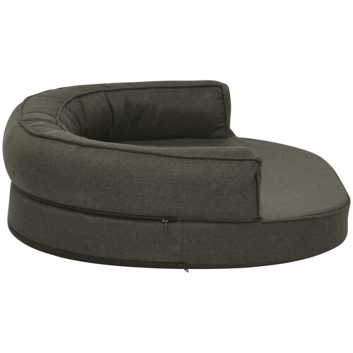  Ergonomski madrac za pse 75 x 53 cm izgled platna tamnosivi Slike