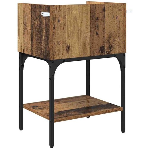 vidaXL Noćni ormarić Staro drvo 40 x 29 x 60 cm Konstruirano drvo Cene