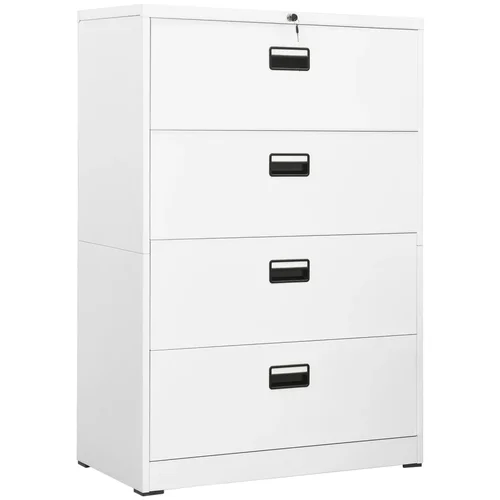 vidaXL Arhivska omarica bela 90x46x134 cm jeklo, (20960544) vidaXL Arhivska omarica bela 90x46x134 cm jeklo, (20960544)