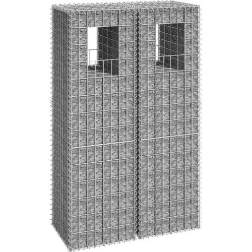 vidaXL gabionske stupne košare 2 kom 40 x 40 x 140 cm željezne Cijene