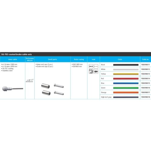  Sajla I Bužir Kočnice Cestni Shimano Set Plav 800/1400Mm Slr Outer Cable(Plav), 1000/2050Mm Ptfe Sajla Kočnice Uklj. 2 Kom Od Svake Inner/Outer End Ca Cijene