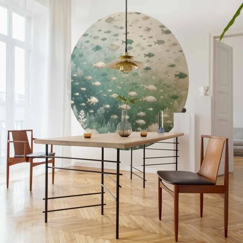  Okrugla fototapeta - The marine world 180x180 Slike