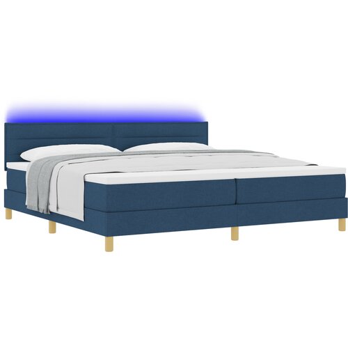 vidaXL Box spring krevet s madracem Plava 200 x 200 cm tkanina Cene