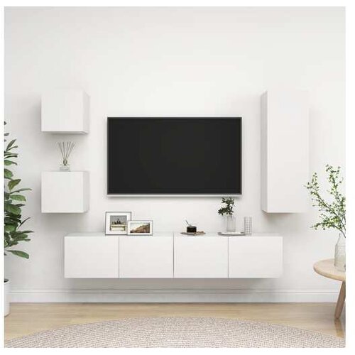  5-dijelni set TV ormarića bijeli od iverice Cijene