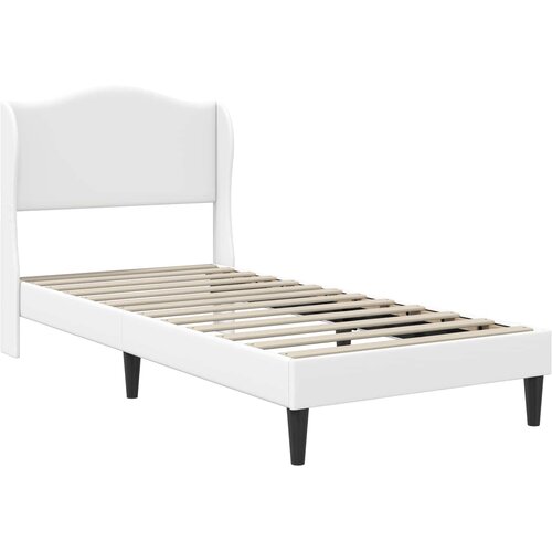  Krevetna konstrukcija Bijela 100 x 200 cm Umjetna koža Slike