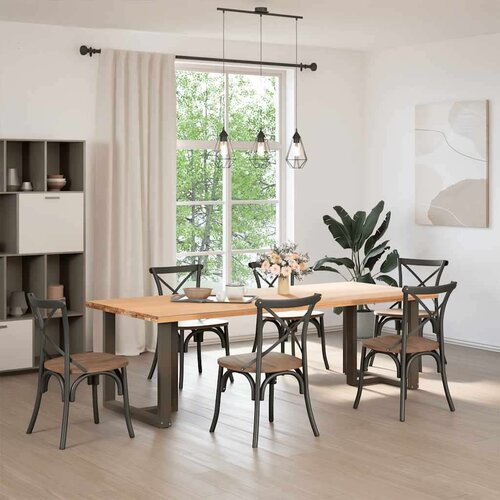 VidaXL Noge za blagovaonski stol T-oblika 2 kom 70x35x(72-73) cm čelik Slike