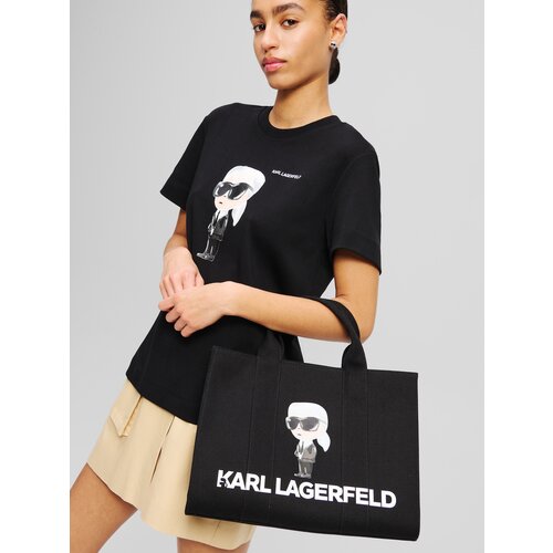 Karl Lagerfeld Nakupovalna torba nude / siva / črna / bela Slike