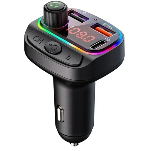 Kettz fm transmiter i punjač paya bluetooth 2xUSB QC3.1 type-c led Slike