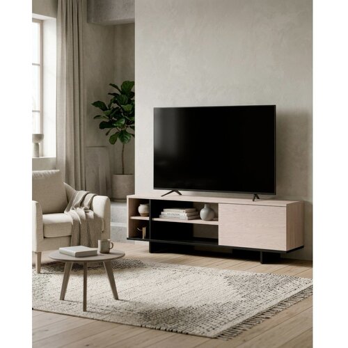 Marckeric Črna TV omarica 160x44x36 cm Cequoia &amp;ndash; Slike