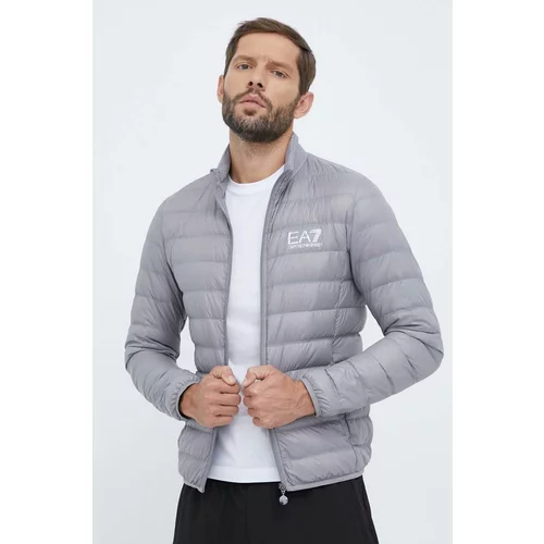 Ea7 Emporio Armani Pernata jakna za muškarce, boja: siva, za prijelazno razdoblje