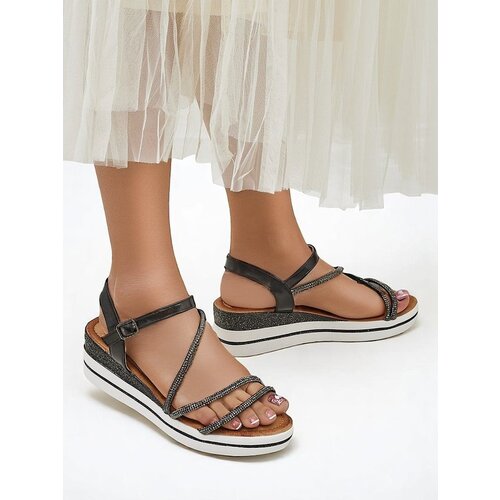 Resti Women's wedge sandals with rhinestones Ballosa Cene