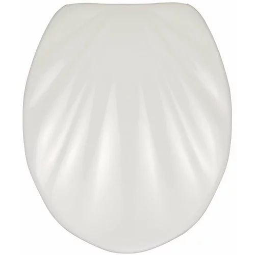 Wenko bijelo wc sjedalo s lakim zatvaranjem wenkoo sea shell premium, 45,5 x 38 cm
