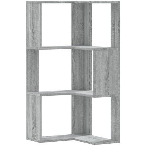  Kutni regal z knjige 3 razine artisian hrast 50x50x102cm drveni Slike