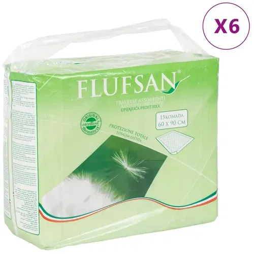 Flufsan podloge za inkontinenciju za krevet 90 kom 60 x 90 cm