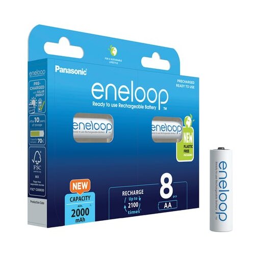 Panasonic eneloop baterija aa, 8 kom Slike
