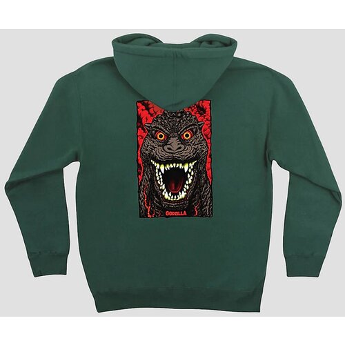 Santa Cruz X Godzilla Destroyer Kids Pulover s kapuco green Cene