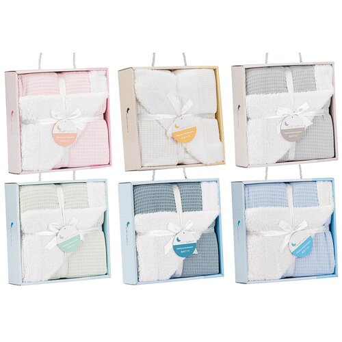 Interbaby Dvostrana Dekica 110x80 Honeycomb Grey Slike