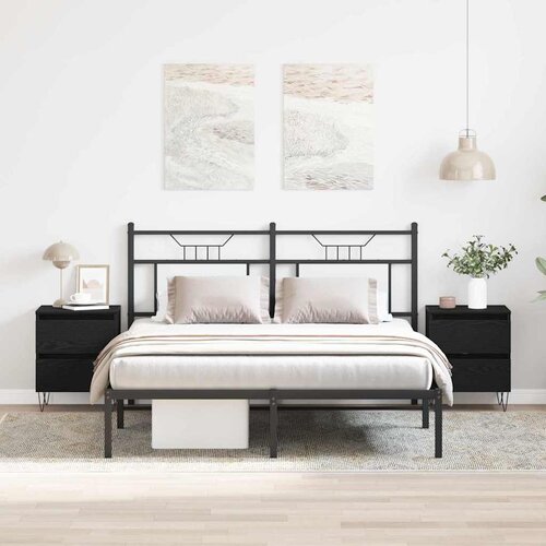  Noćni ormar 2 kom. Crni hrast 40 x 35 x 50 cm Konstruirano drvo Cene