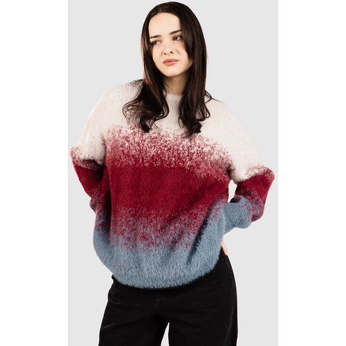 Blue Tomato Fluffy Knit Pulover red / blue Slike