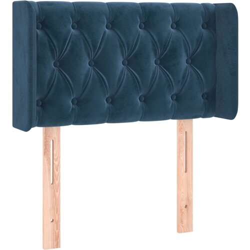 Maison Chic vzglavna omarica - nočna omarica - posteljna omarica z u&amp;scaron;esi temno modro 83x16x78/88 cm žamet, (21712251) Slike