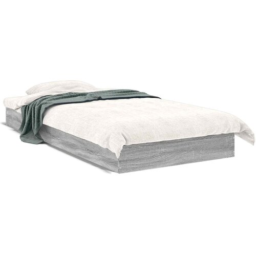  Okvir kreveta za pod Siva Sonoma 80 x 200 cm Konstruirano drvo Slike