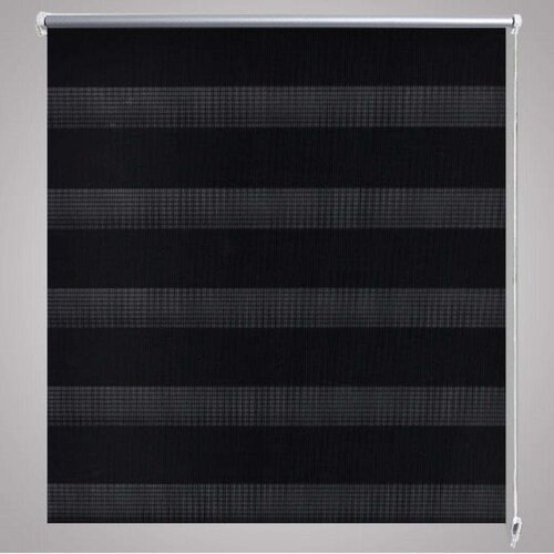 VidaXL Rolo crne zavjese sa zebrastim linijama 70 x 120 cm Slike
