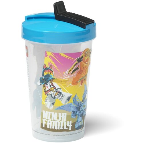 Lego Ninjago ča&amp;scaron;a sa poklopcem i slamkom: Prozirno plava ( 40441726 ) Slike