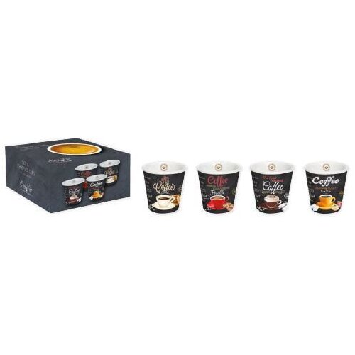 Easy Life Set 4 skodelic za kavo iz porcelana 100 ml Slike