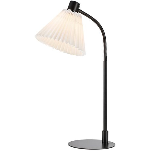 Marksl&amp;ouml;jd Bela/črna namizna svetilka s tekstilnim senčilom (vi&amp;scaron;ina 59 cm) Mira &amp;ndash; Slike