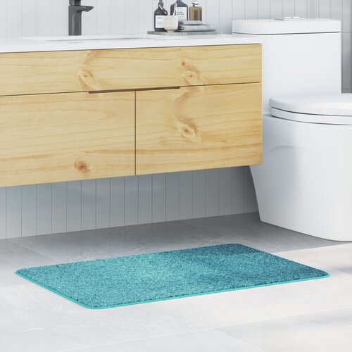 vidaXL Tirkizna Poliester 60 x 90 cm Prostirka za kupaonicu Pravokutna Cijene