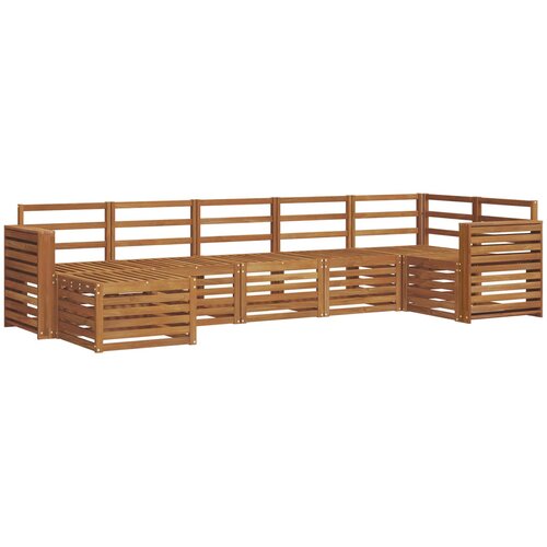  Set vanjskih sofa 7 kom. Prirodna 310 x 132,5 x 73 cm Slike