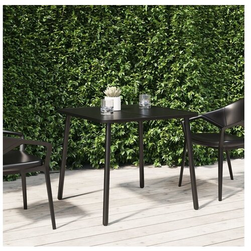  Vrtna miza antracitna 80x80x71 cm jeklo Slike
