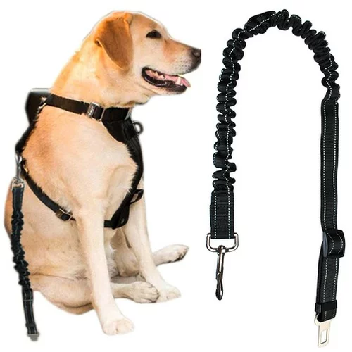  sigurnosni pojas za psa - elastični povodac za auto do 80 cm