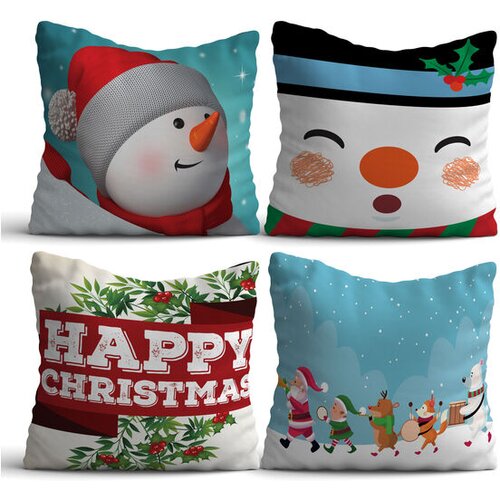 WALLXPERT Set od 4 jastuka 43x43cm &amp;Scaron;areni Slike