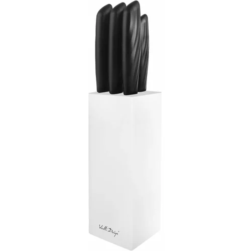 Vialli Design Set od 5 noževa u bijelom držaču Caro