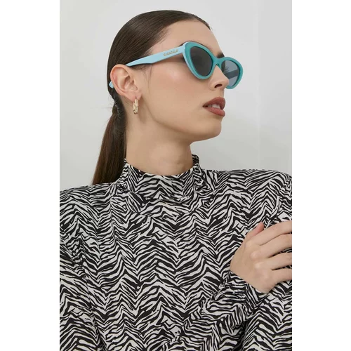 Gucci Sončna očala GG1170S ženska, turkizna barva