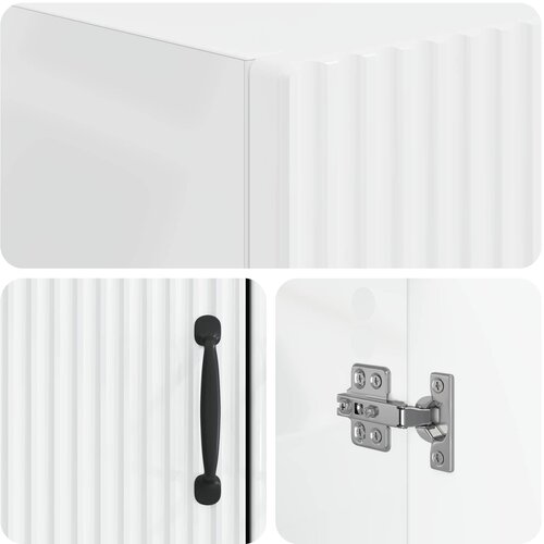  Kabinetska WC HOORN Bijela visokog sjaja 66 x 25,5 x 190 cm Slike