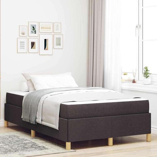 Box spring krevet Tamno smeđa i bijela 120 x 190 cm Cijene